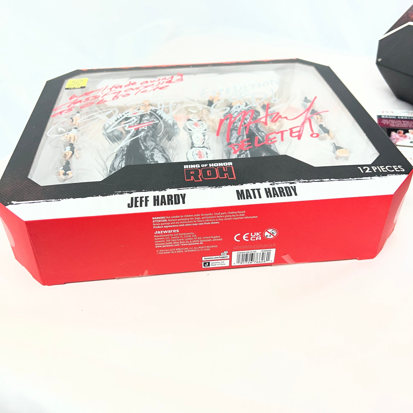 Signed Autographed AEW ROH Jeff Matt Hardy Hardy Boyz 2 Pack Action Figures WWE COA