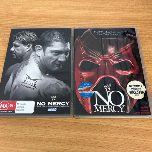 WWE 2x DVD No Mercy 2002, 2005 PPV Lot Bundle