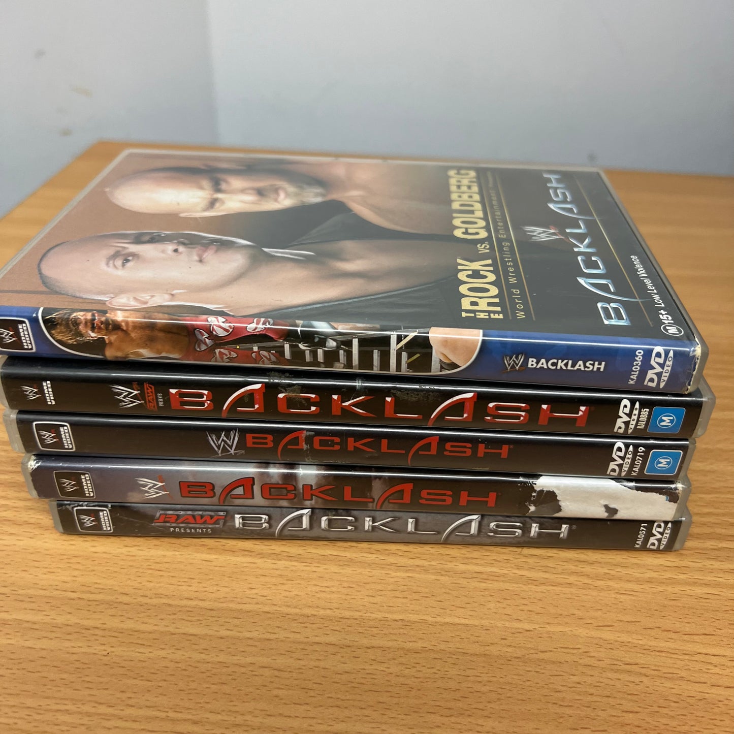 WWE 5x Backlash 2003-2006, 2008 PPV DVD's Lot Bundle
