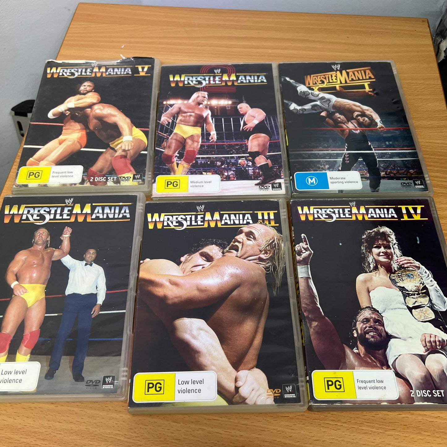 WWE 10 x Wrestlemania DVD Lot I - VI, VIII - X and XII Extremely Rare Bundle
