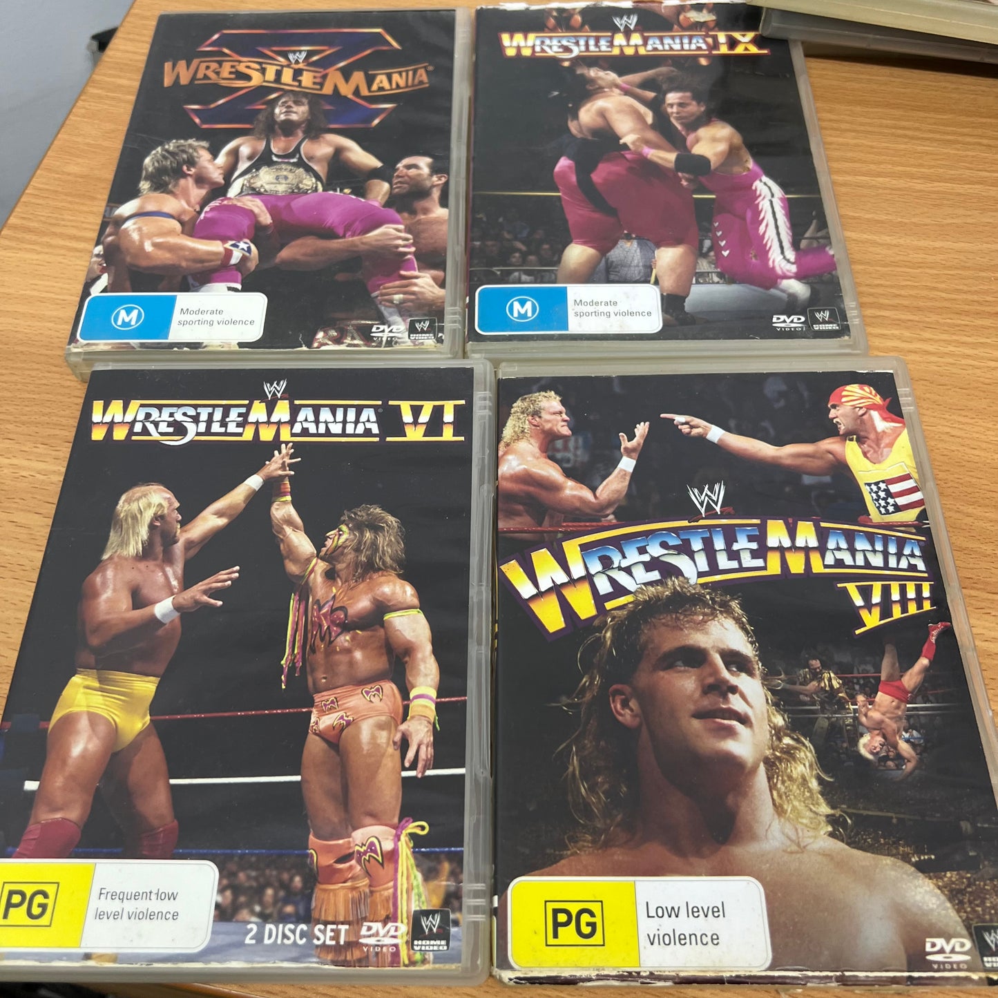 WWE 10 x Wrestlemania DVD Lot I - VI, VIII - X and XII Extremely Rare Bundle