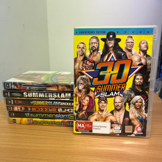 WWE DVD 7 x Summerslam 2002 - 2023 Bundle Lot PPV
