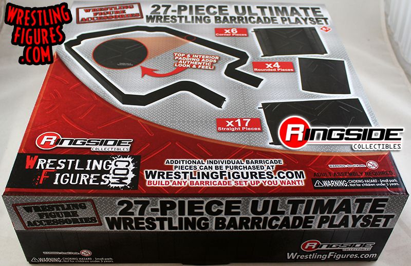 27 Piece Ultimate Wrestling Barricade Playset for Ring - Action Figure WWE AEW Playset Accessories