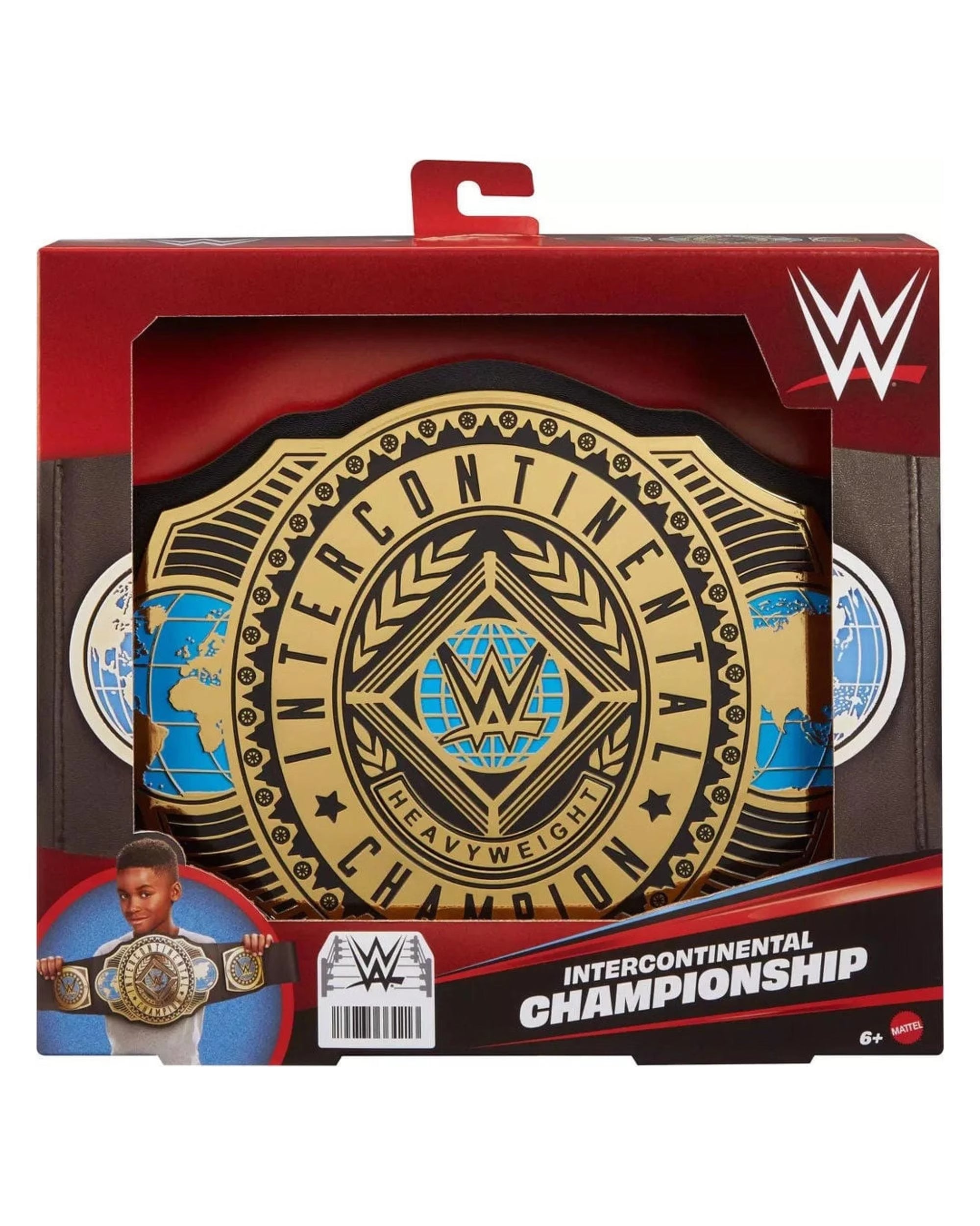 WWE Blue Intercontinental Championship Kids Title Belt Roleplay Toy Adjustable