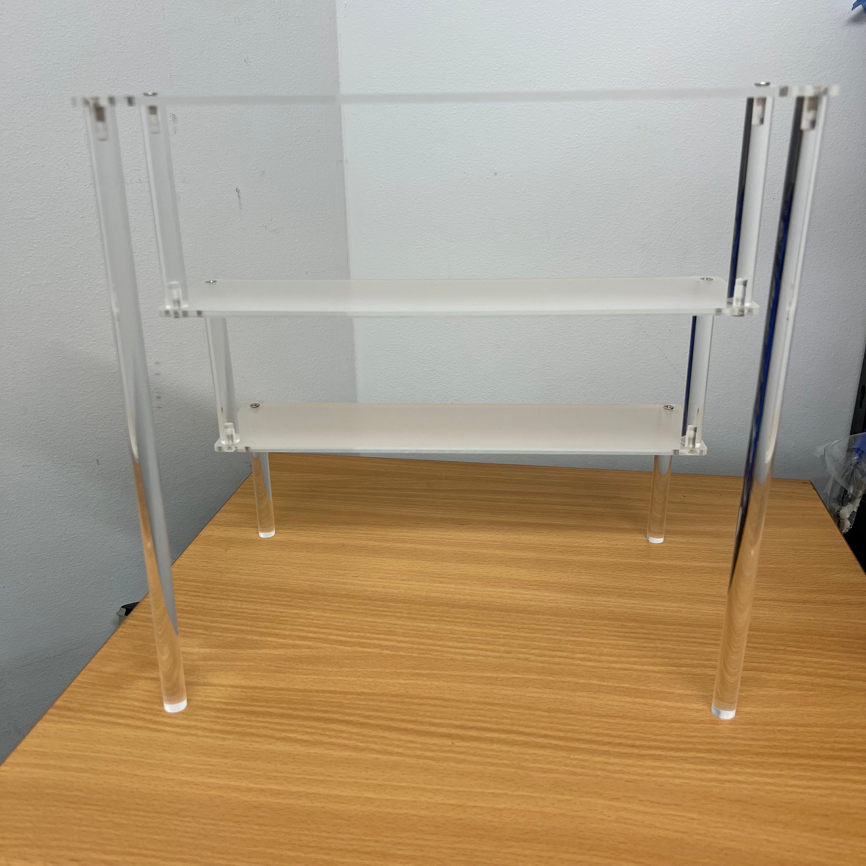 Tiered Display Riser 3-Level Stand Shelf for WWE Action Figures (6-Inch Collectibles, Funko Pops, Model Figures, Display Accessories)