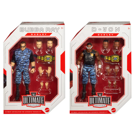 PREORDER Dudley Boyz (Blue Camo) - WWE Ultimate Edition 2 Pack Action Figures