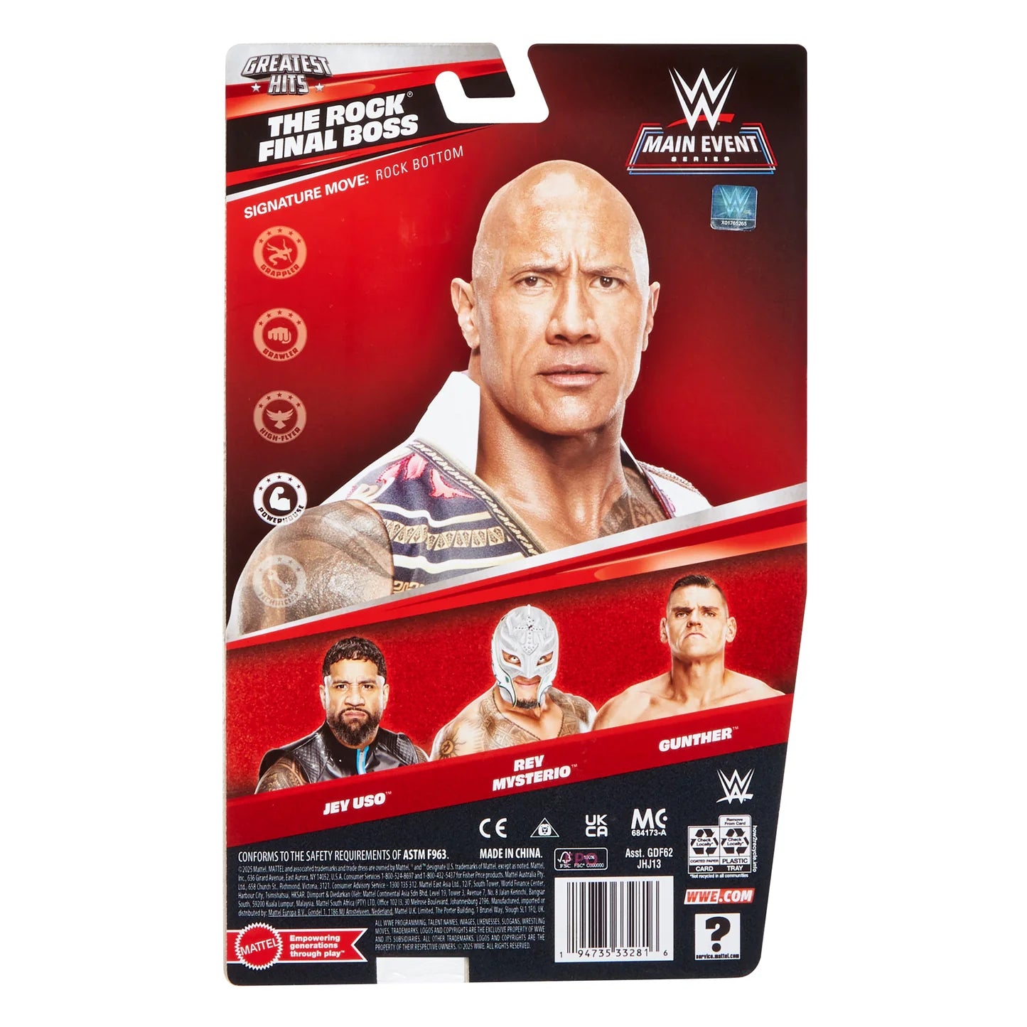 The Rock WWE Main Event Greatest Hits Series 3 Action Figure Mattel