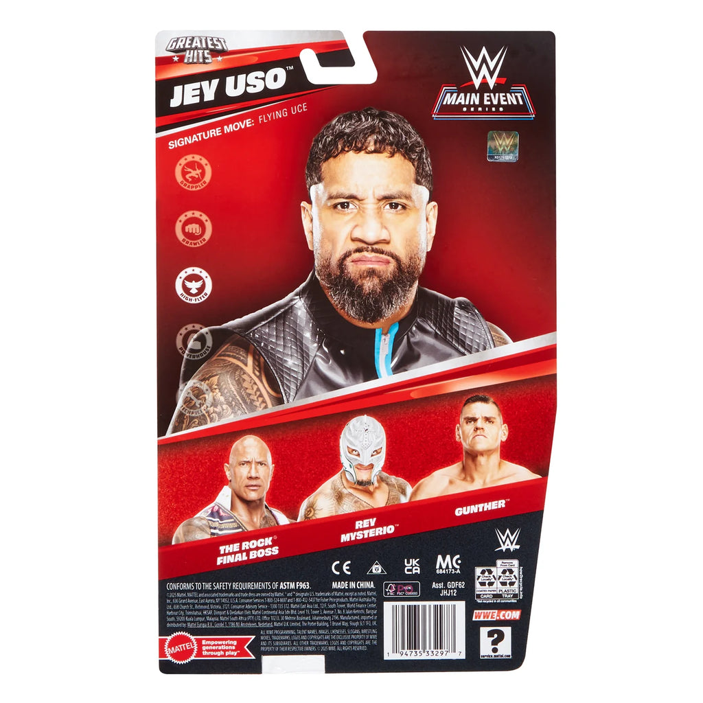 Jey Uso WWE Main Event Greatest Hits Series 3 Action Figure Mattel