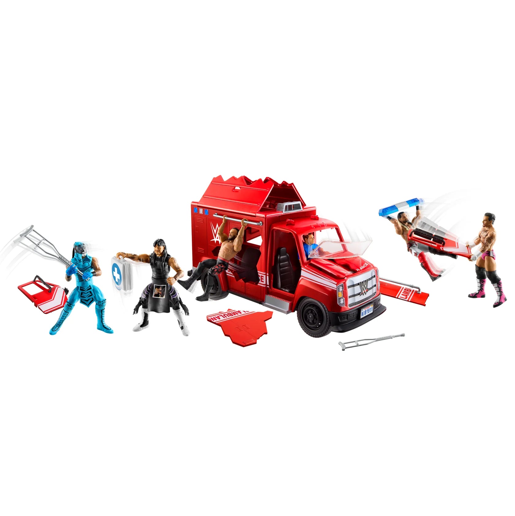 Slambulance Ambulance WWE Playset for Elite Action Figures Accessory Mattel