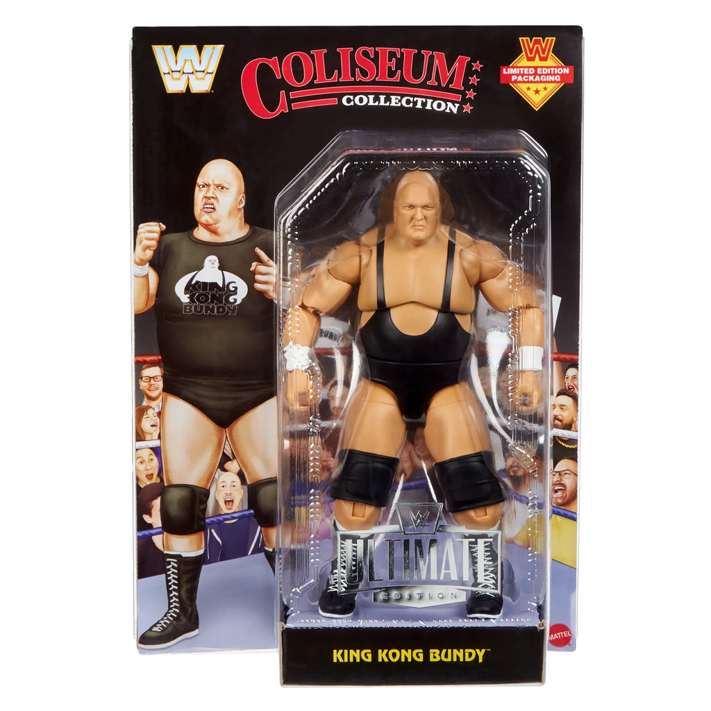 King Kong Bundy Coliseum Collection Black Card WWE Ultimate Edition Action Figure