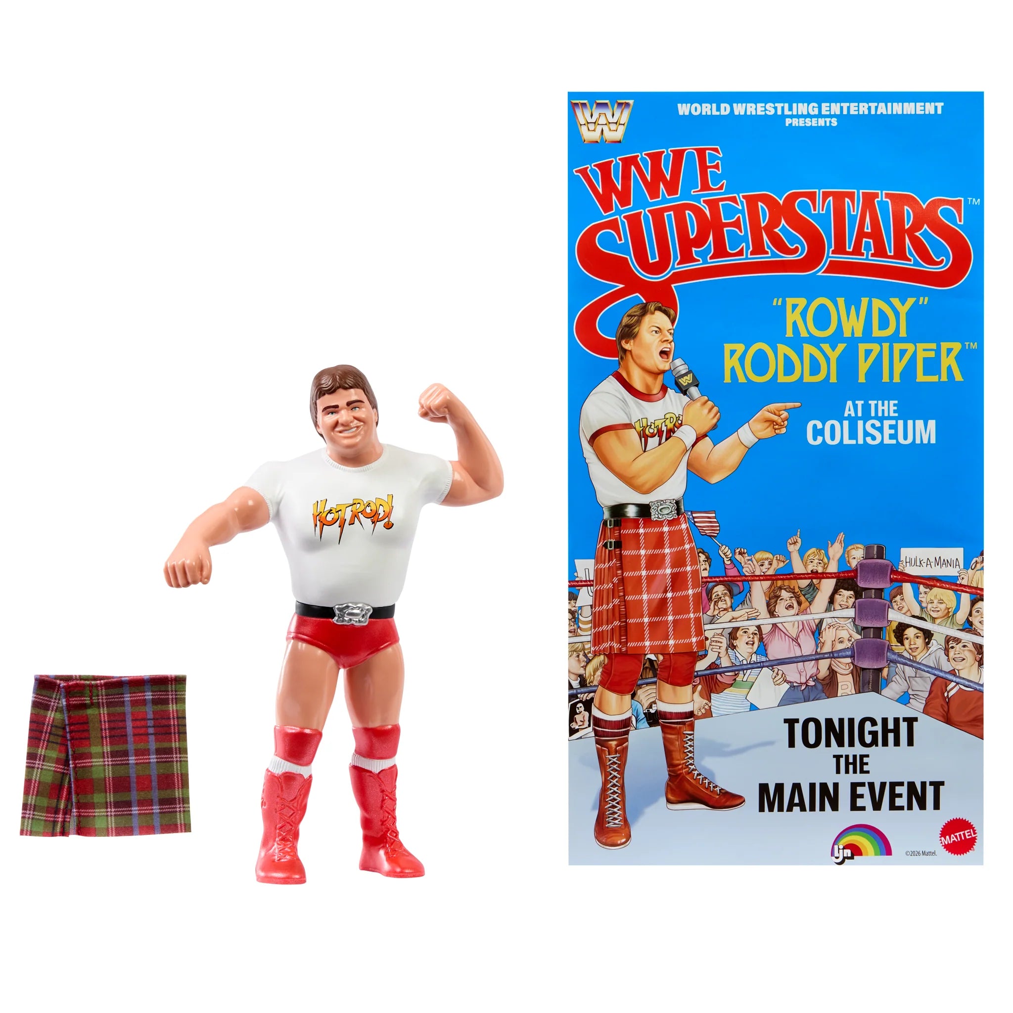 Rowdy Roddy Piper WWE LJN Series 3 Retro Action Figure 2026
