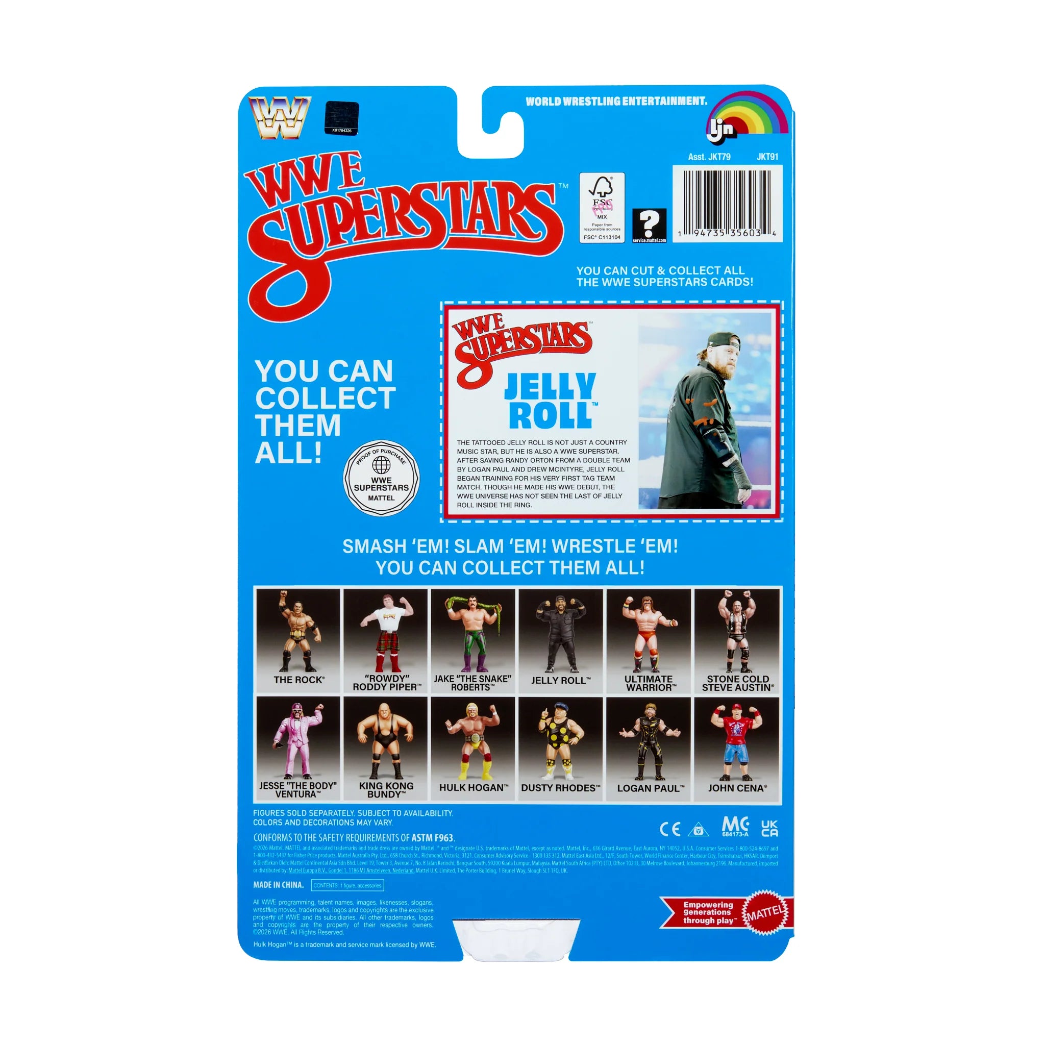 Jelly Roll WWE LJN Series 3 Retro Action Figure 2026