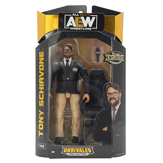 Tony Schiavone - AEW Unrivaled Exclusive Commentator Action Figure - Scale WWE