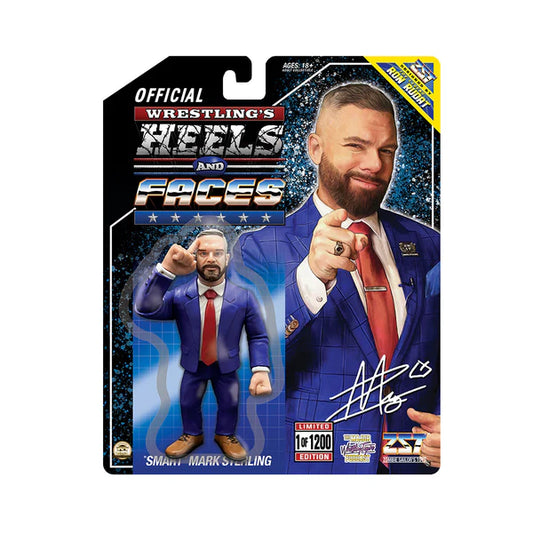 Smart Mark Streling 1 of 1200 - Heels and Faces Exclusive - Scale Retro Action Figure WWE