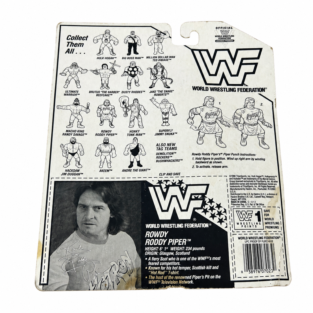 Rowdy Roddy Piper WWF Wrestling Hasbro Action Figure SEALED
