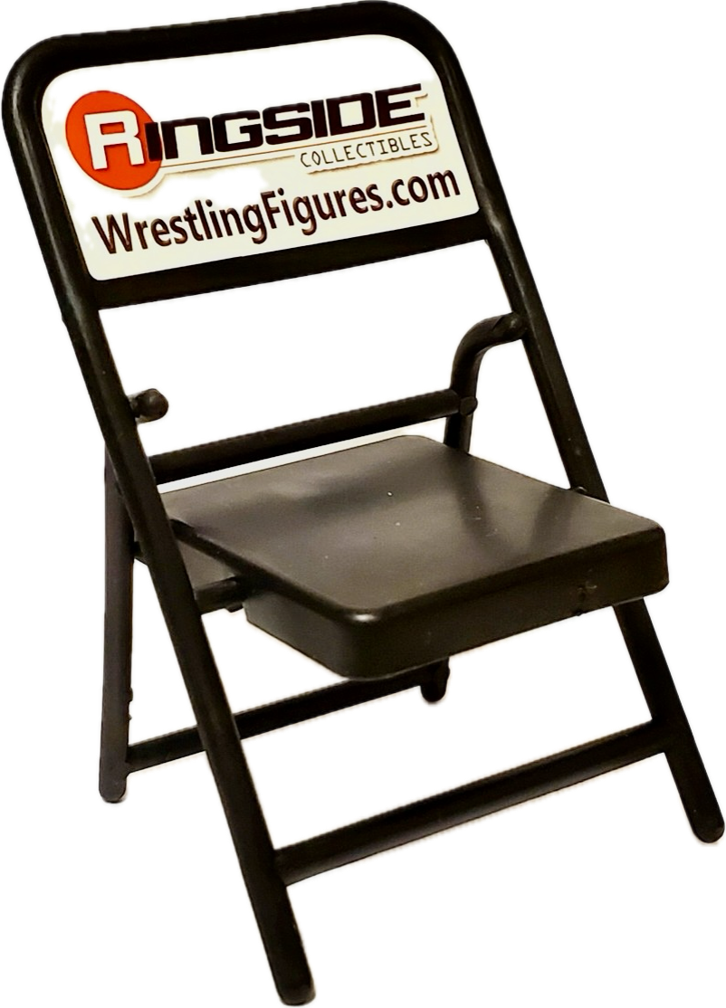 1 x Folding Steel Chair Black Accessory - for WWE Wrestling Action Figures Playset