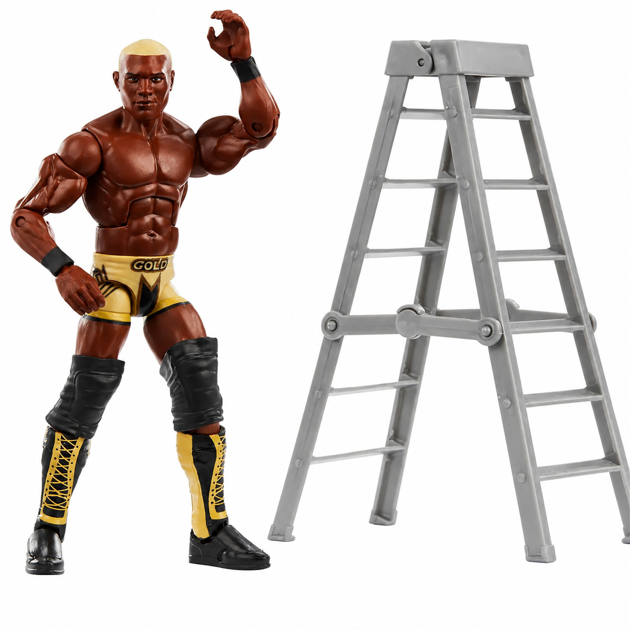Shelton Benjamin WWE Elite 63 CHASE Gold Edition Out Of Box Action Figure Mattel 4