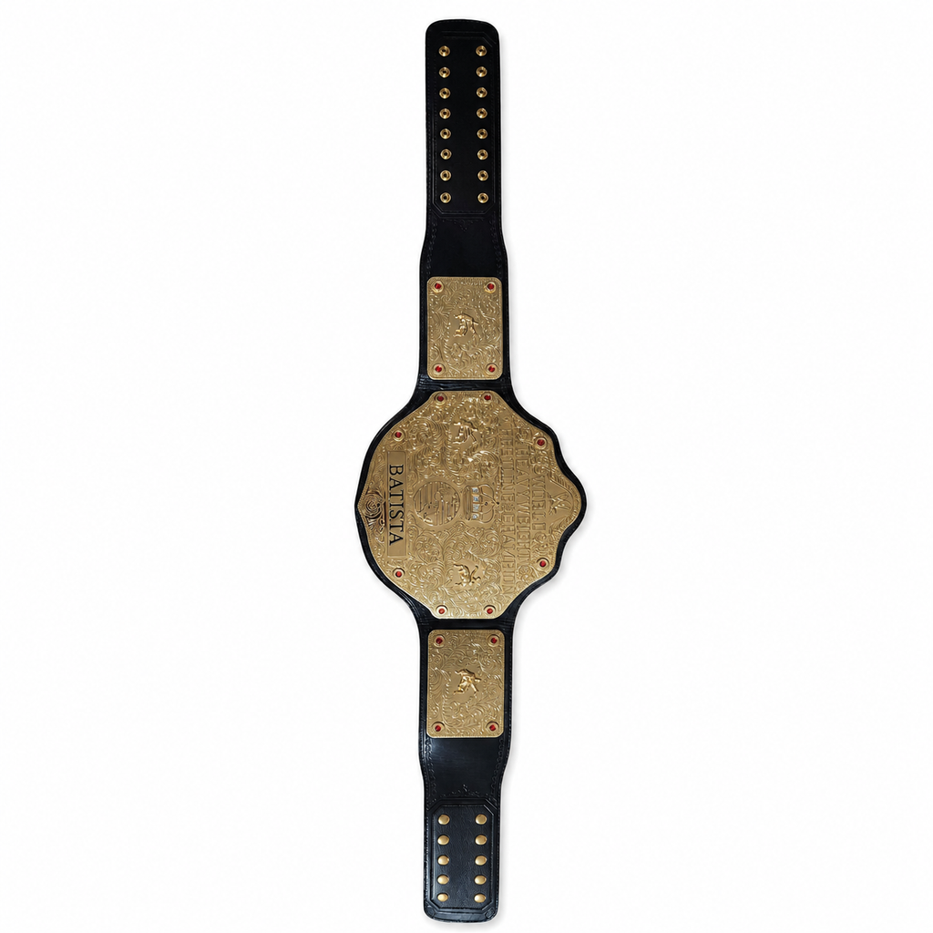 WWE World Heavyweight Championship Batista Nameplate Replica Title Belt Authentic FTC