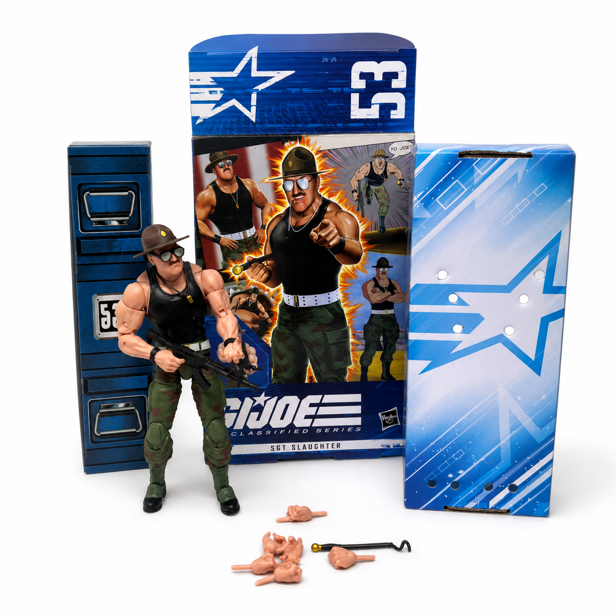 Reboxed SGT SLAUGHTER Hasbro GI G.I. Joe Classified Series 6" Action Figure #53 WWF