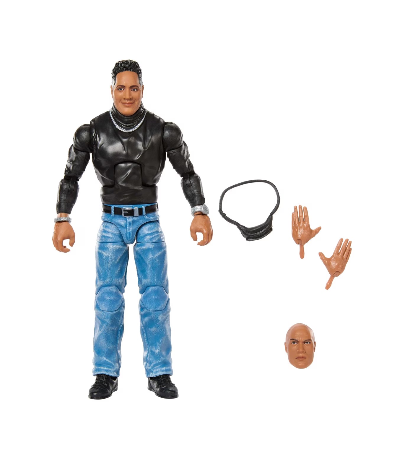 The Rock WWE Elite Exclusive Bag Retro Iconic Look Turtleneck Action Figure