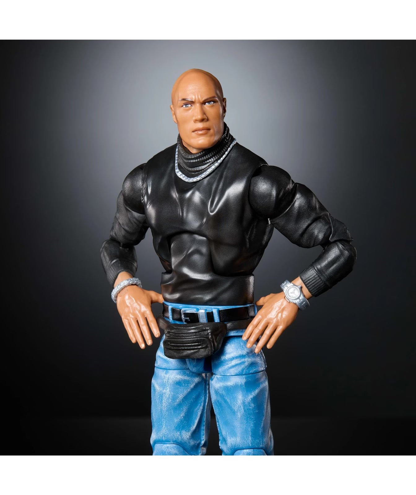 The Rock WWE Elite Exclusive Bag Retro Iconic Look Turtleneck Action Figure