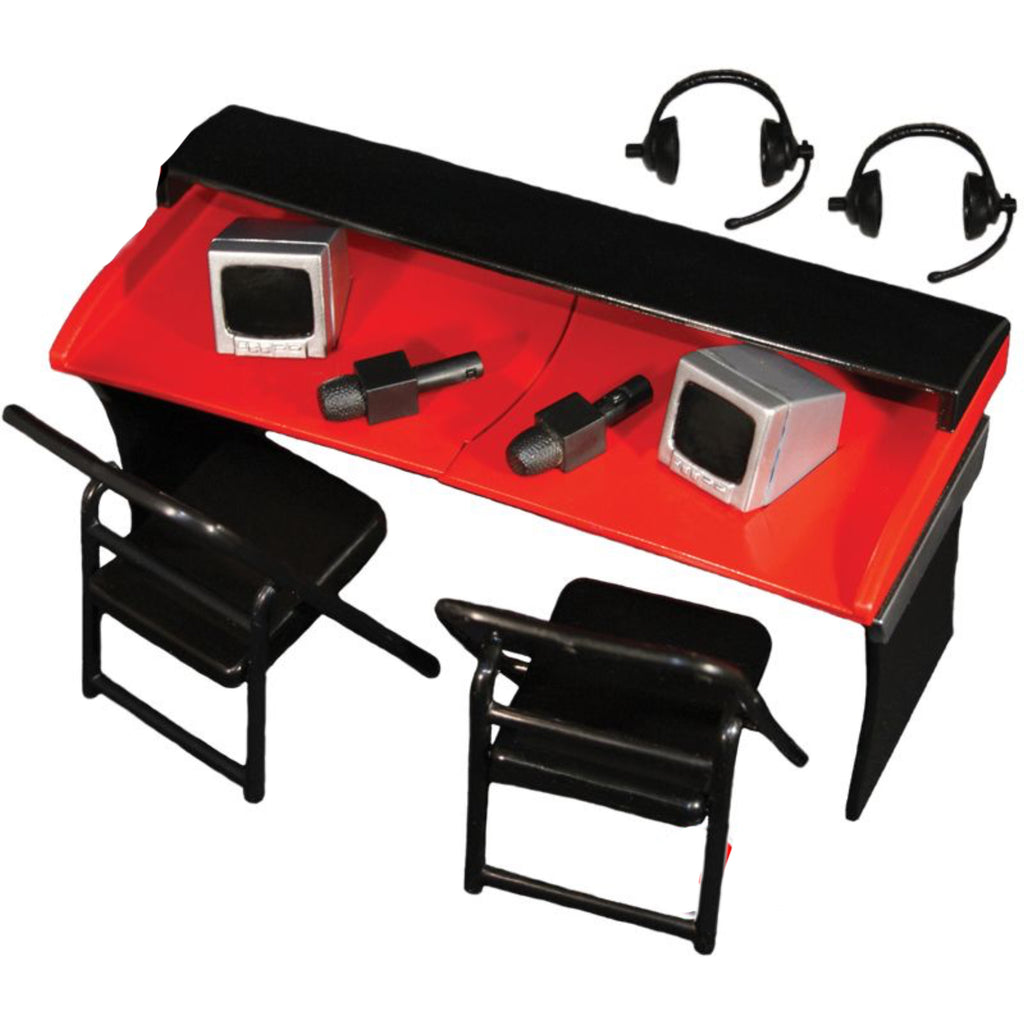 Commentators Announcers Table Playset for WWE Action Figures Accessories Bundle