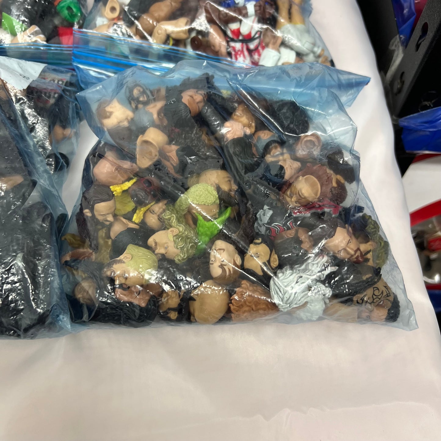 3KG + of Heads, Torsos, Legs WWE Action Figures for Customisers