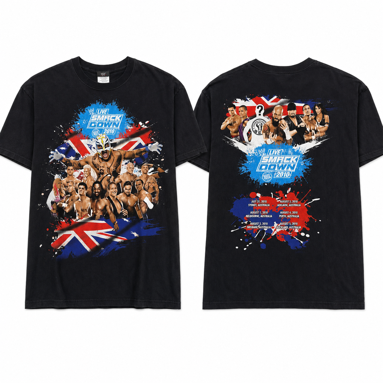 Smackdown Live 2010 Australia Shirt WWE Authentic Size Small Used