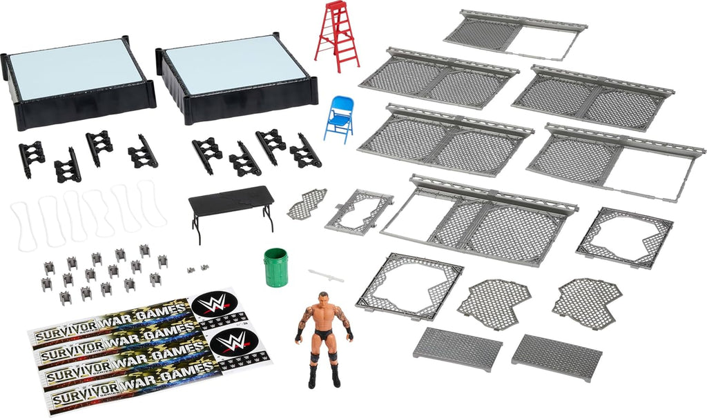 WWE War Games Playset with 2 Rings, Randy Orton Action Figure, Weapons and More