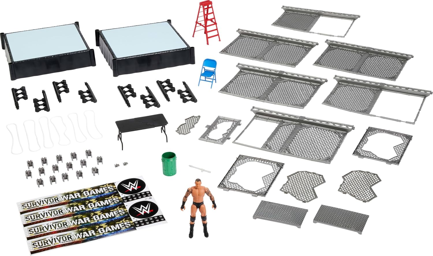 WWE War Games Playset with 2 Rings, Randy Orton Action Figure, Weapons and More