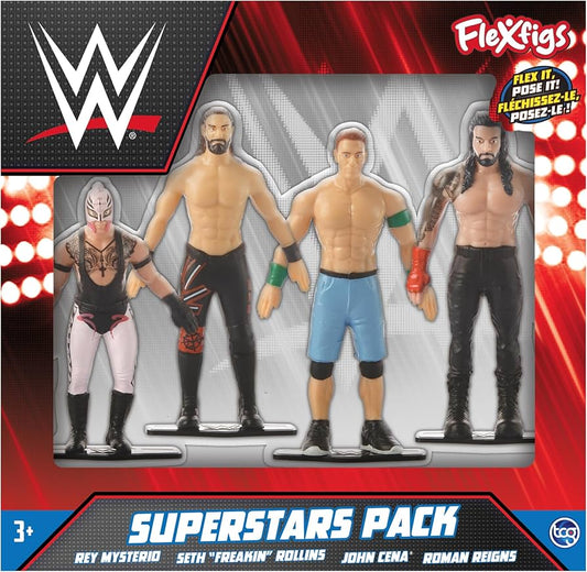 WWE Superstars 4 Pack Set - Bend Ems Action Figures