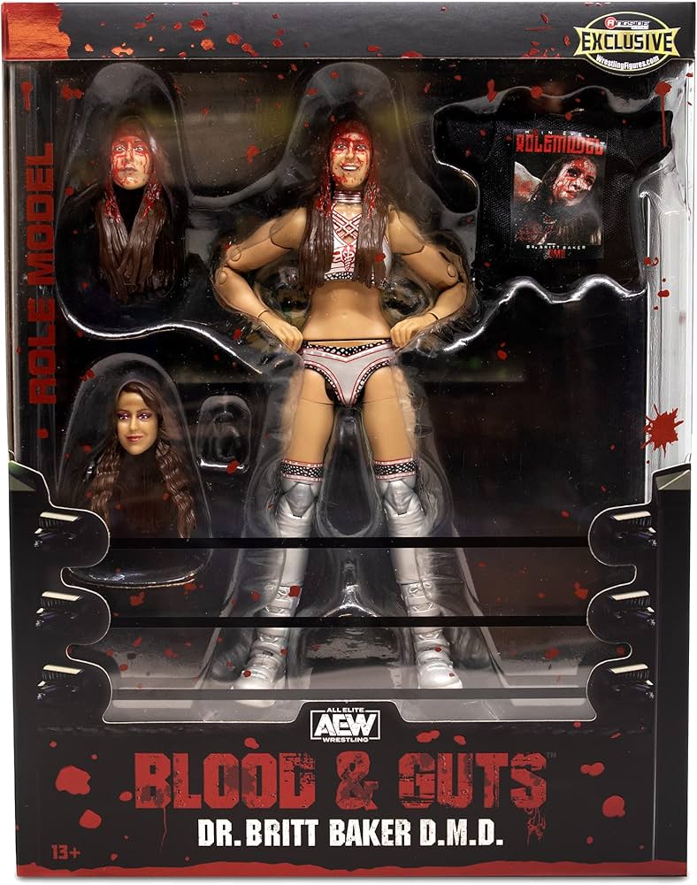 Britt Baker AEW Unrivaled Exclusive Blood and Guts Action Figures WWE