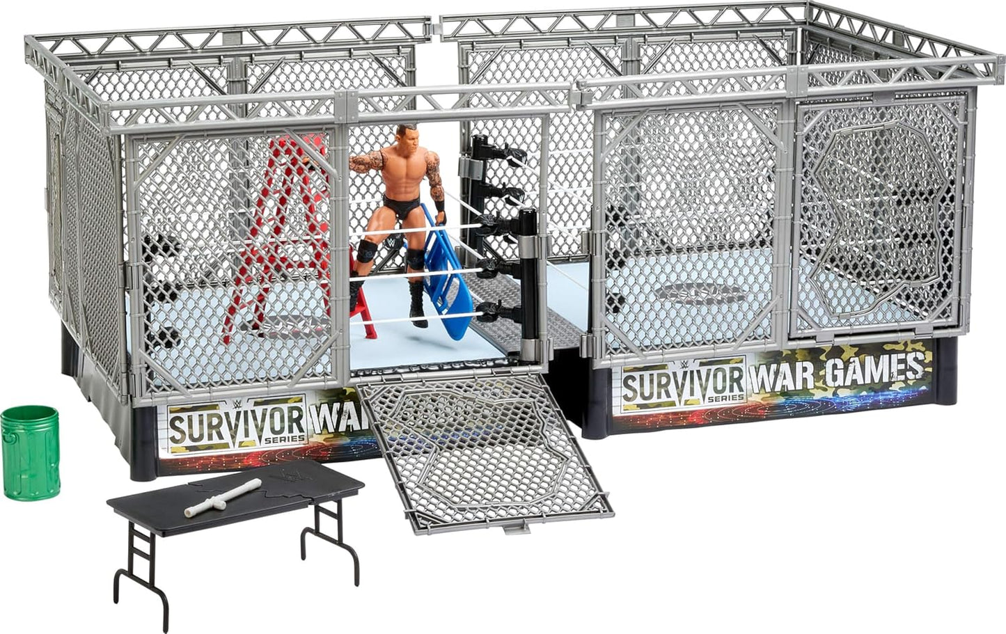 WWE War Games Playset with 2 Rings, Randy Orton Action Figure, Weapons and More