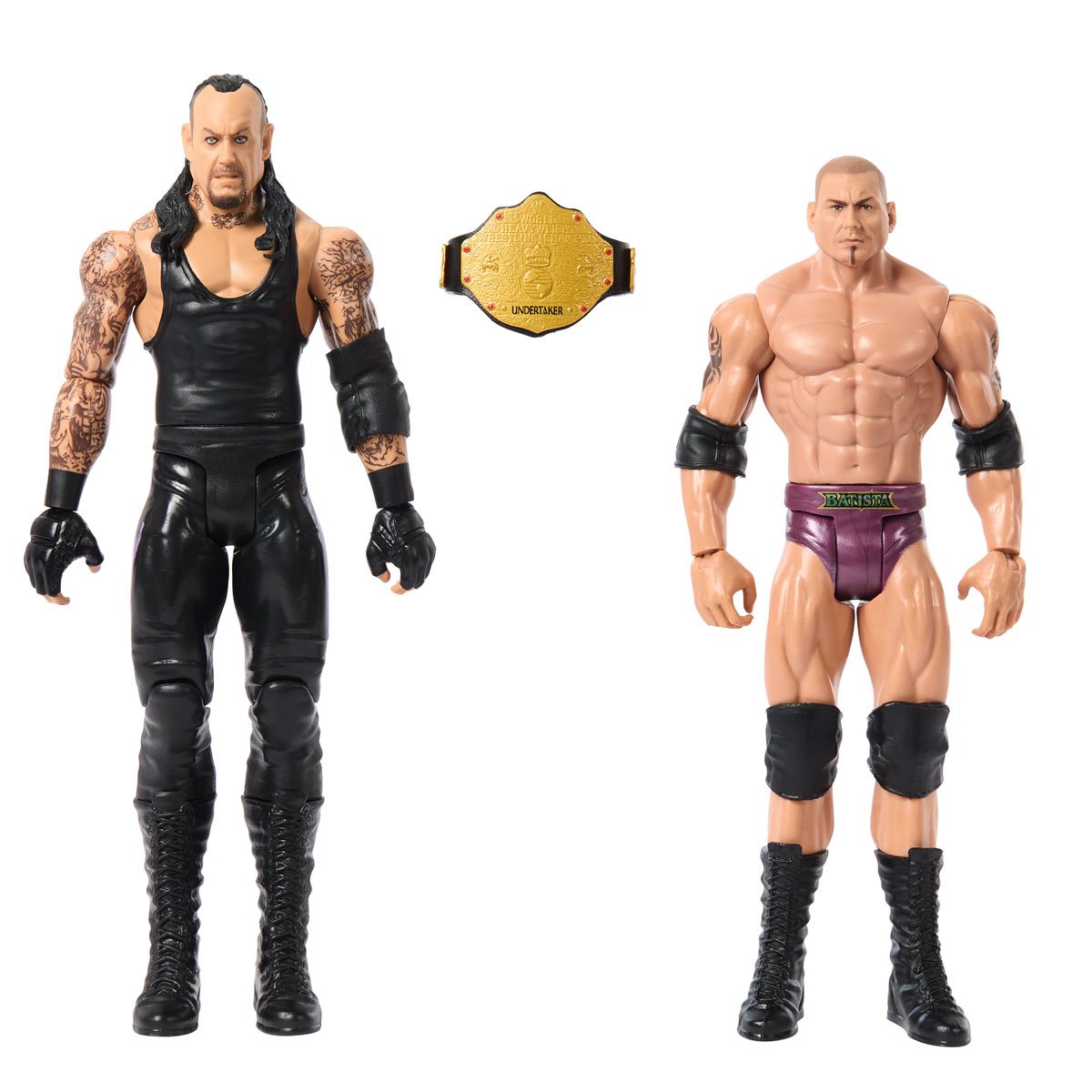 Undertaker Batista WWE Showdown 13 2 Pack Out Of Box Action Figures Mattel 2