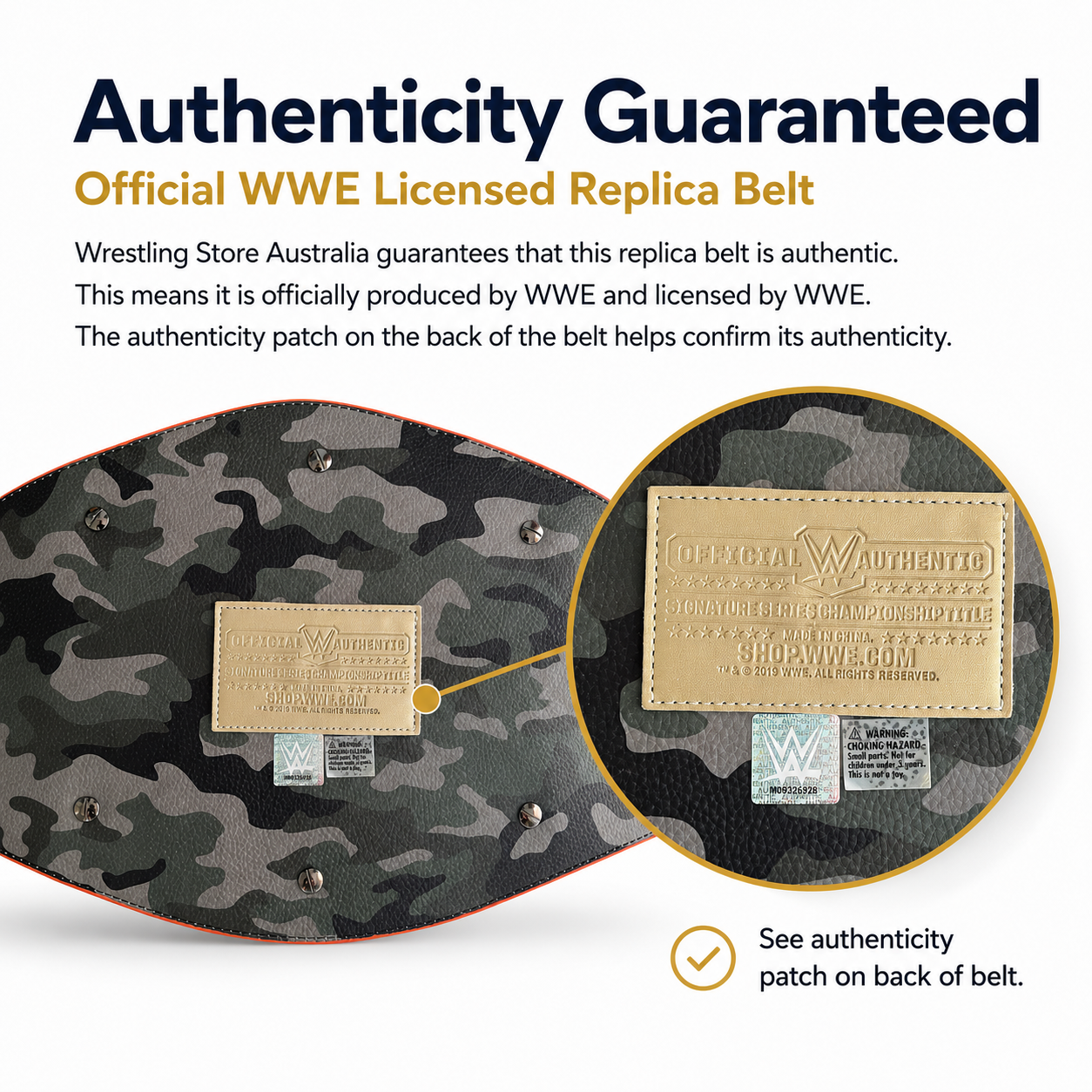 WWE John Cena Signature Series Championship Replica Title Belt WWE Authentic