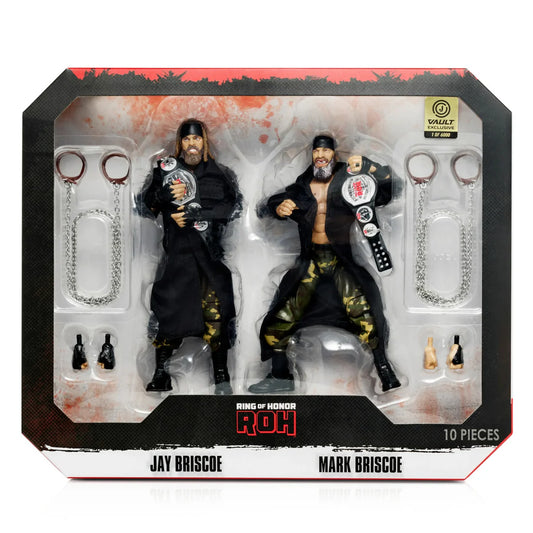 Mark and Jay Briscoe Brothers - ROH AEW 1 of 5000 Action Figures - Scale WWE