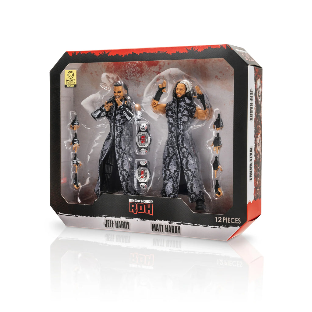 AEW ROH Jeff Hardy and Matt Hardy Hardy Boyz 2 Pack Action Figures WWE