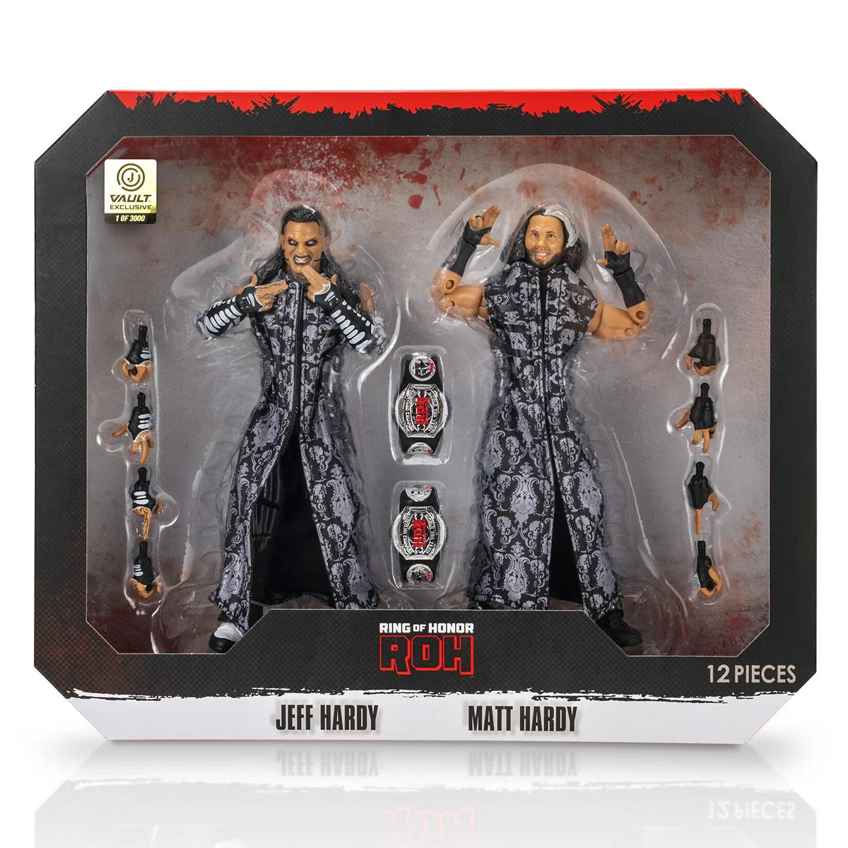 1 of 3000 AEW ROH Jeff Hardy and Matt Hardy Hardy Boyz 2 Pack Action Figures WWE