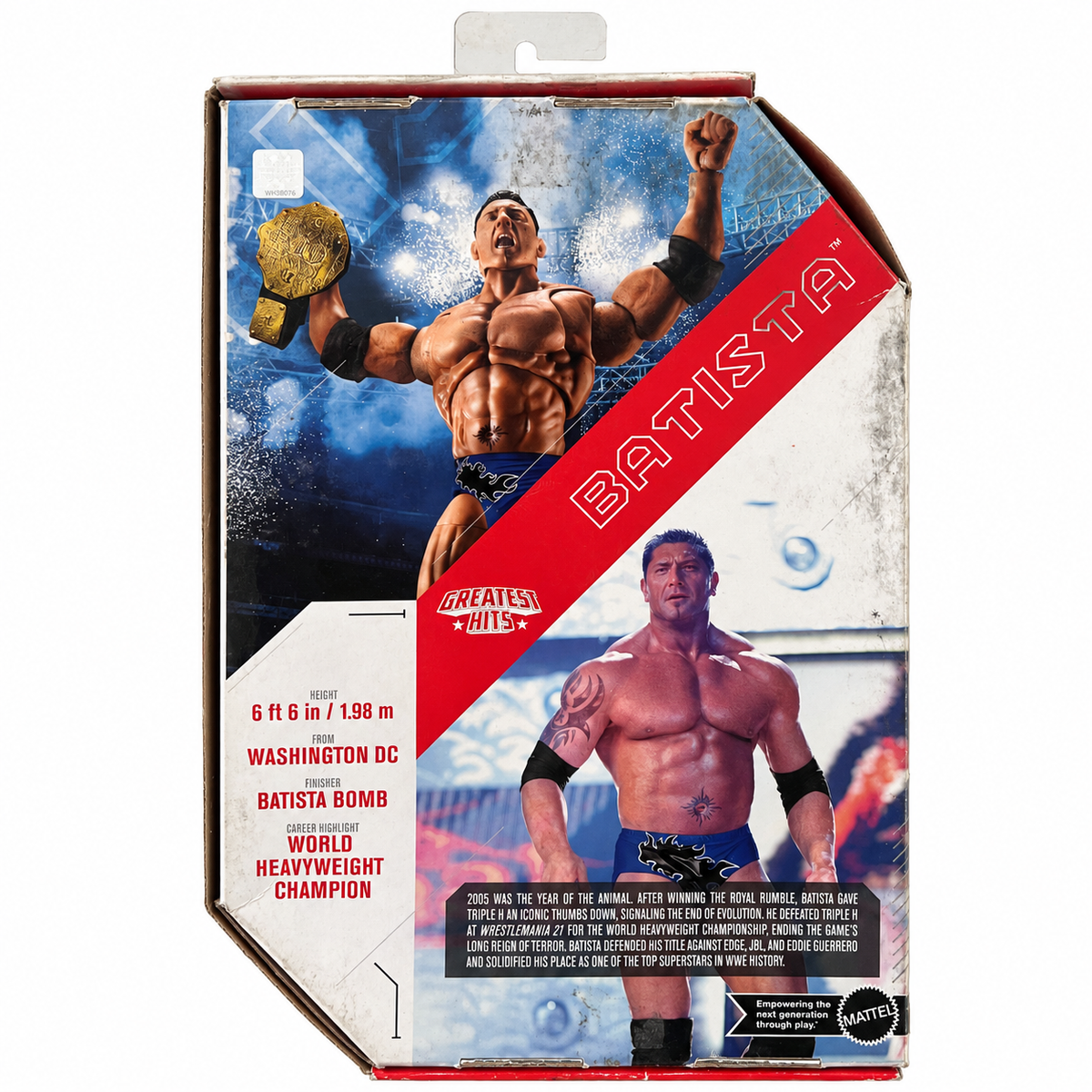 WWE Batista Ultimate Edition Greatest Hits Action Figure Mattel Reboxed Dmg Box