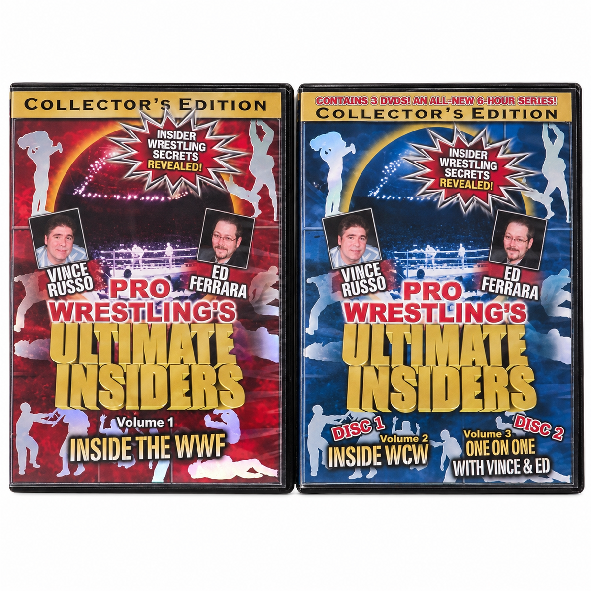 Pro Wrestling’s Ultimate Insiders Vol 1 2 3 DVD Vince Russo WWF WWE WCW TNA