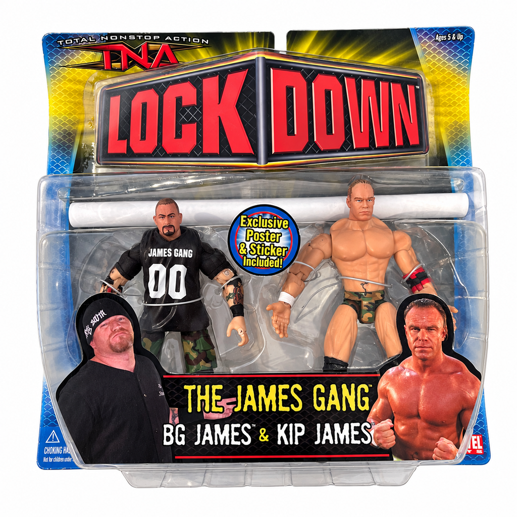TNA Marvel THE JAMES GANG Kip & BG James WWE Wrestling Figures WWE