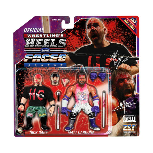 Matt Cardona & Nick Gage Deathmatch - Heels and Faces Series 2 Pack - Scale Retro Action Figure WWE