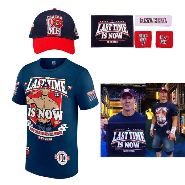John Cena Retirement Bundle Shirt Hat Arm Bands Towel Final Match