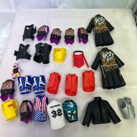 Jackets, Shirts, Clothing Accessories for WWE Action Figures for Customisers Lot