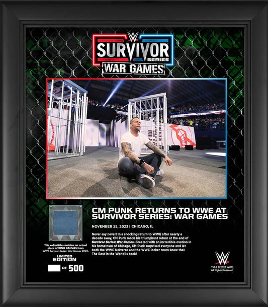 CM Punk WWE 10.5" x 13" 2023 Survivor Series Sublimated Plaque