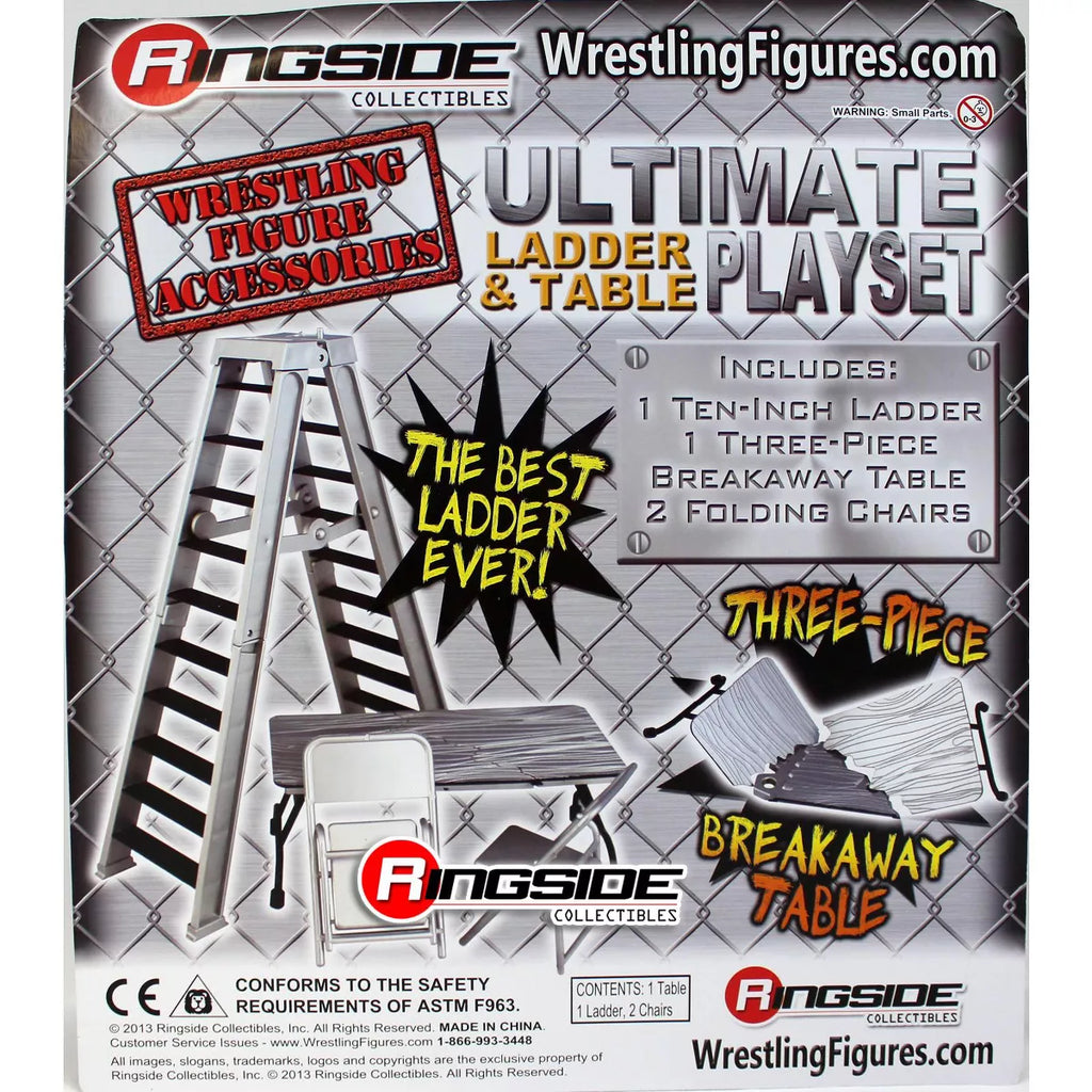 Ladder Table Chair Playset for WWE Wrestling Action Figures Accessories Set