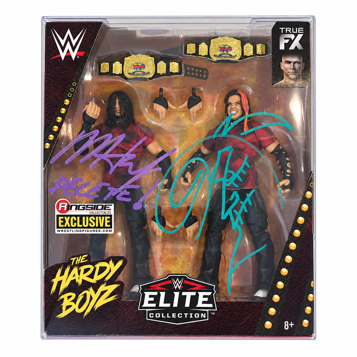 WWE Signed Brood Hardy Boyz Jeff Matt Hardy Elite Autographed COA Figures 2 Pack in Case