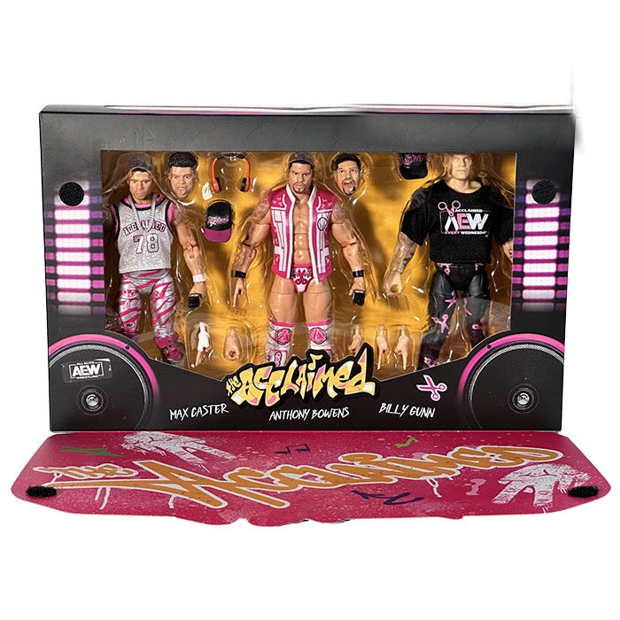 AEW Acclaimed 3 Pack - Billy Gunn, Max Caster and Anthony Bowens - Scale WWE