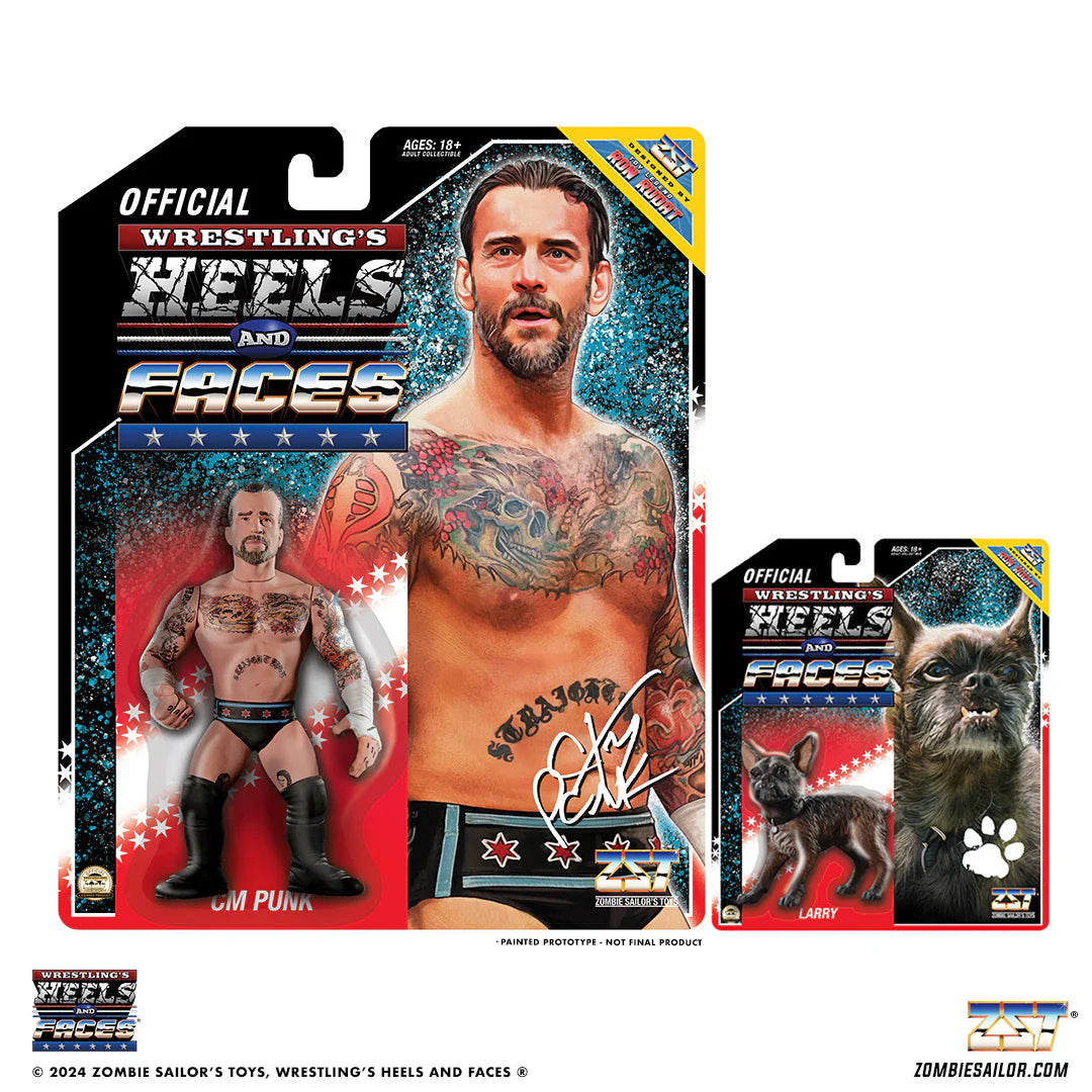 CM Punk + FREE Sandman Bundle Heels and Faces Action Figures WWE