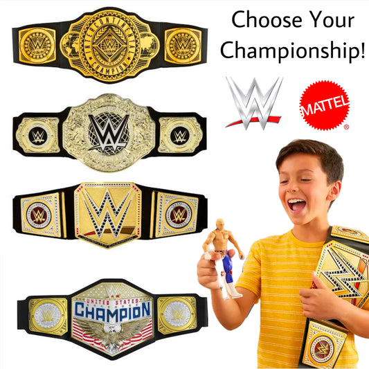 WWE Championship Toy Title Belt Adjustable for Roleplay Adjustable Mattel